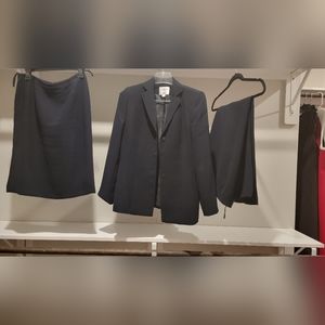Navy Blue 3 piece Suit (Jacket, skirt and pants)